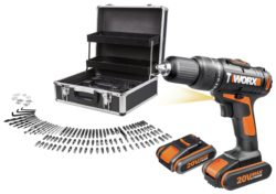 WORX WX386.1 Max Cordless Hammer Drill with 158 Accessories